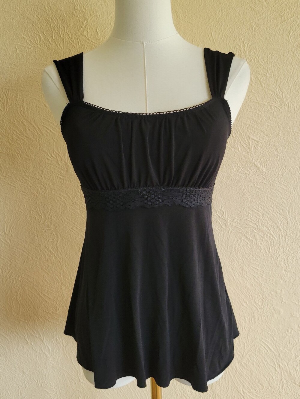 IZ Byer | Y2K Black Empire Waist Top